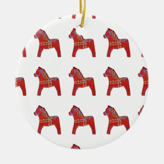 Ornament Rot Dala Pferd