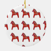 Ornament Rot Dala Pferd (Hinten)