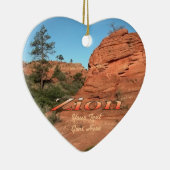 Ornament: Roter Felsen in Zion (Herz) Keramikornament (Rechts)