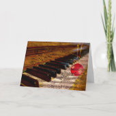 Ornament rustikale Collage Piano Lehrer Karten (Vorderseite)