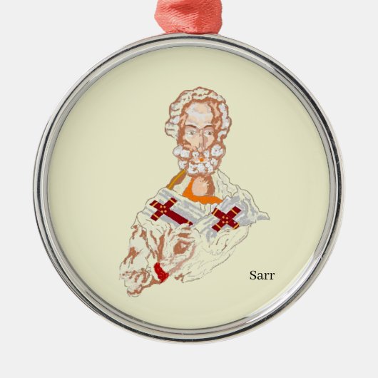 Ornament : Saint Nicholas Aus Metall (Vorne)