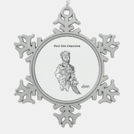 Ornament: Sankt Johannes Schneeflocken Zinn-Ornament