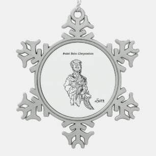 Ornament: Sankt Johannes Schneeflocken Zinn-Ornament