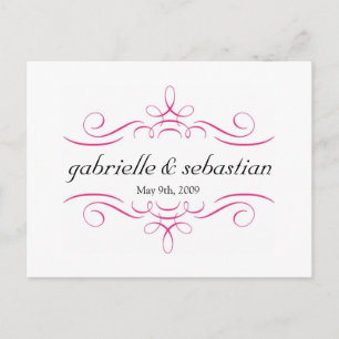 Ornament Save the Date Postkarte