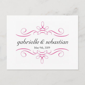 Ornament Save the Date Postkarte