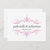 Ornament Save the Date Postkarte (Vorne/Hinten)