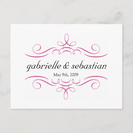 Ornament Save the Date Postkarte (Vorderseite)