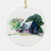 Ornament - Scheune und Weihnachtsstern (Vorne)