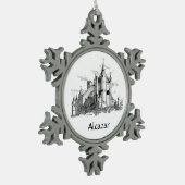Ornament - Schneeflocke - Alcazar - Schloss (Links)