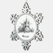 Ornament - Schneeflocke - Alcazar - Schloss (Rechts)