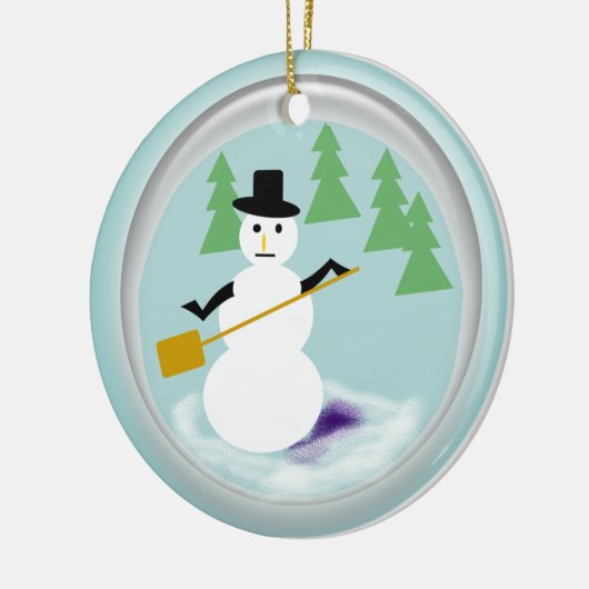 Ornament - Schneemann in Snowglobe (Links)