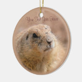 Ornament: Schwarzer Präriehund (Circle) Keramik Ornament (Links)