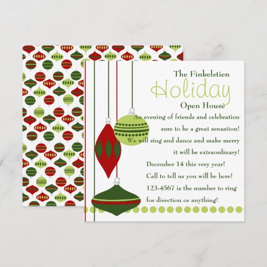 Ornament-Sensation Einladung (Vorne/Hinten)