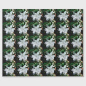 Ornament - Silver Poinsettia Dekoration Geschenkpapier (Flach)