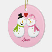 Ornament Snowman Snowlady 1 Weihnachten (Links)