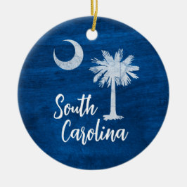 Ornament - South Carolina Flag mit Palmetto Tree