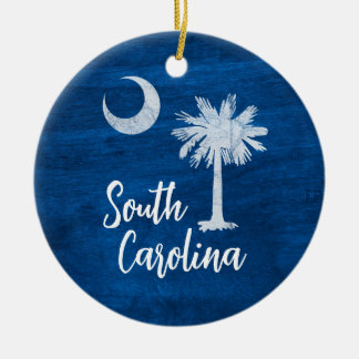 Ornament - South Carolina Flag mit Palmetto Tree