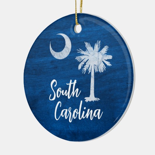 Ornament - South Carolina Flag mit Palmetto Tree (Links)