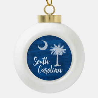 Ornament - South Carolina Flag mit Palmetto Tree
