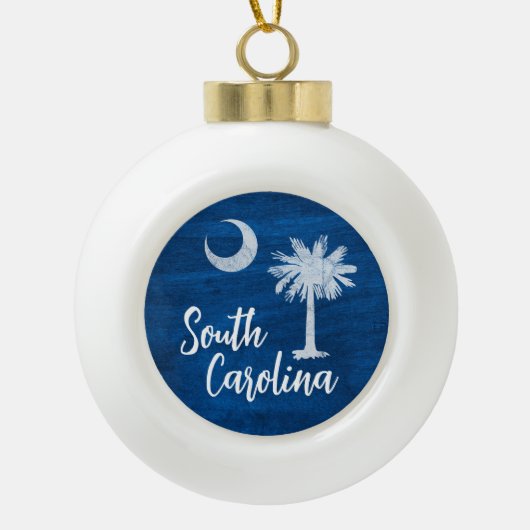 Ornament - South Carolina Flag mit Palmetto Tree (Vorderseite)