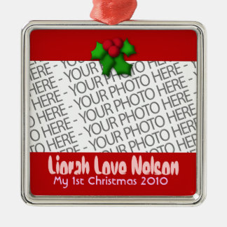 Ornament, Square Premium, Template, Add your pic! Ornament Aus Metall