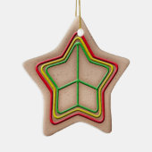 Ornament, Star, Cookie, Peace, Rasta Keramikornament (Rechts)