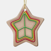 Ornament, Star, Cookie, Peace, Rasta Keramikornament (Links)