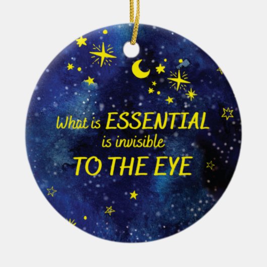 Ornament STARS der kleine Prinz QUOTE (Vorne)