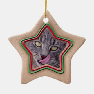 Ornament, Stern, Cookie, Foto Keramik Ornament