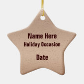 Ornament, Stern, Cookie, Foto Keramik Ornament (Hinten)
