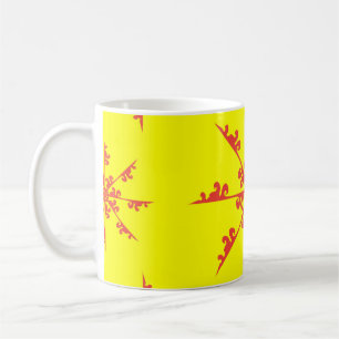 Ornament Swirl Muster Vintage Illustration abstrak Kaffeetasse