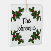 Ornament - Text in Holly Branches Gerahmt (Rechts)