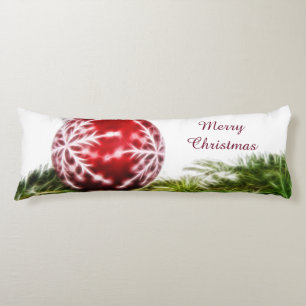 Ornament und Fraktal - Frohe Weihnachten Seitenschläferkissen