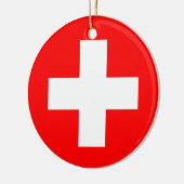 Ornament unter der Flagge der Schweiz (Links)