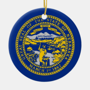 Ornament unter der Flagge Nebraskas