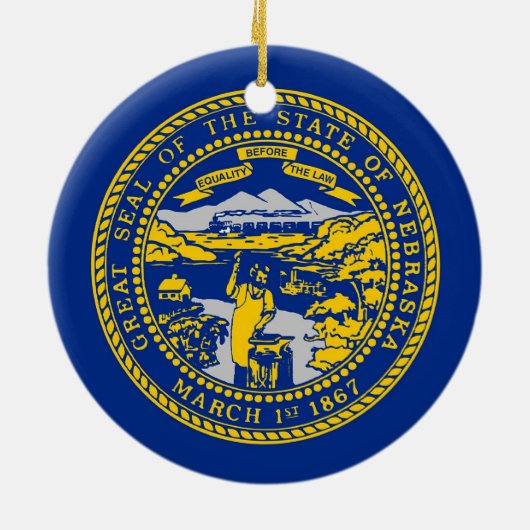 Ornament unter der Flagge Nebraskas (Hinten)