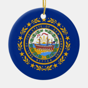 Ornament unter der Flagge von New Hampshire