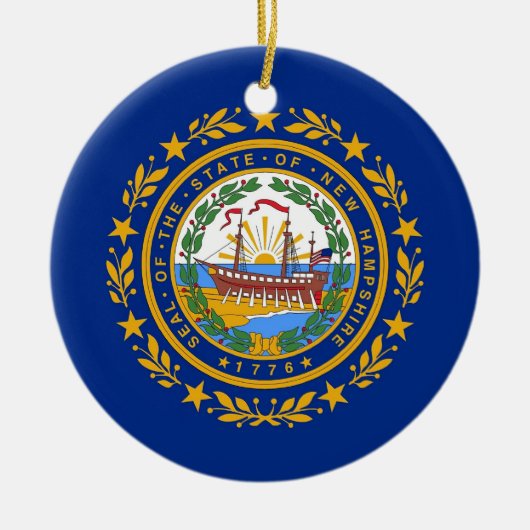 Ornament unter der Flagge von New Hampshire (Vorne)