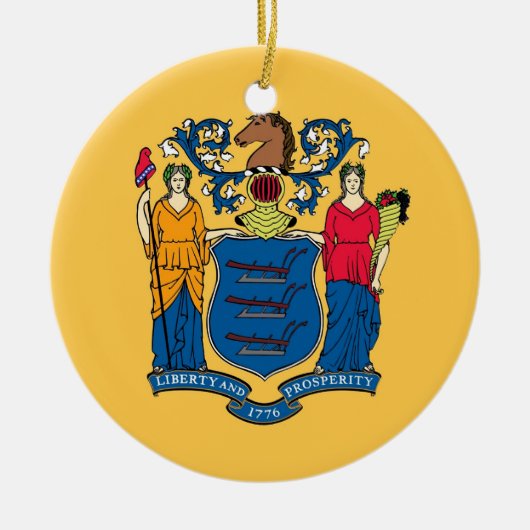 Ornament unter der Flagge von New Jersey (Vorne)