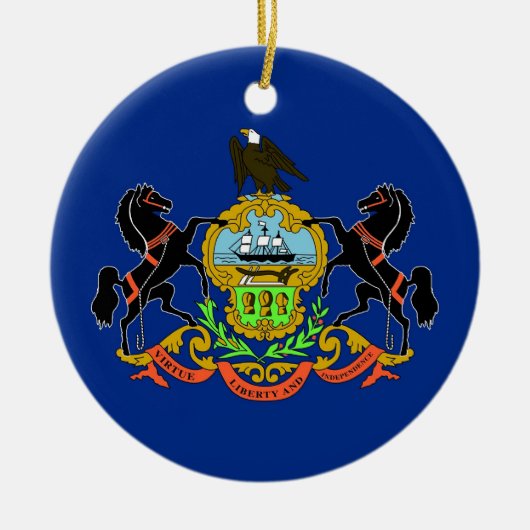 Ornament unter der Flagge von Pennsylvania (Vorne)