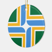 Ornament unter der Flagge von Portland, Oregon, US (Links)