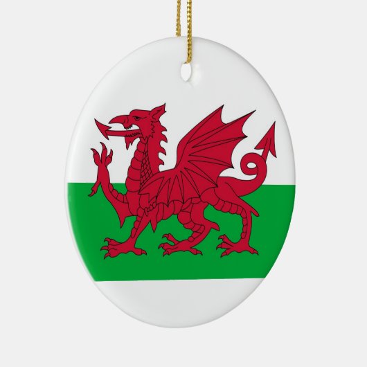 Ornament unter der Flagge von Wales (Rechts)
