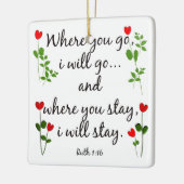 Ornament w Scripture Verse on Marriage (Ruth) (Links)