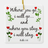 Ornament w Scripture Verse on Marriage (Ruth) (Vorderseite)