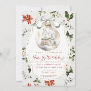 Ornament Weihnachten Einweihungsparty Neues Zuhaus Einladung