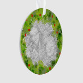 Ornament - Weihnachtskranz mit Foto/Text (Vorderseite)