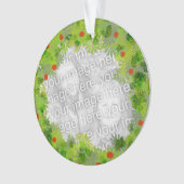 Ornament - Weihnachtskranz mit Foto/Text (Vorderseite)