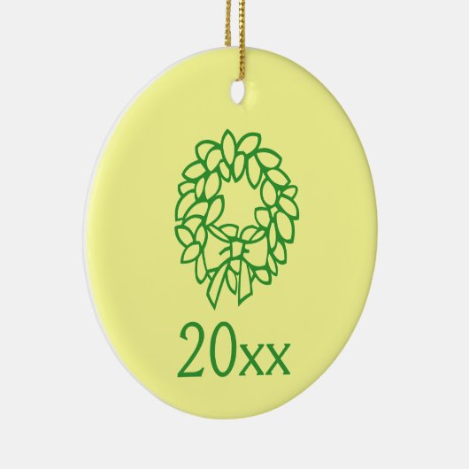 Ornament - Weihnachtskranz und Schlitten (Rechts)