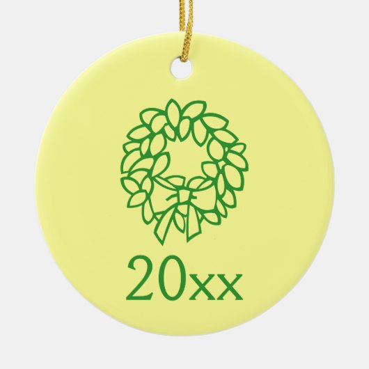 Ornament - Weihnachtskranz und Schlitten (Vorne)