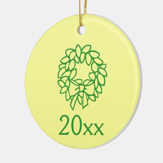 Ornament - Weihnachtskranz und Schlitten (Links)